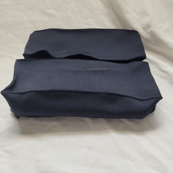 Falke Black Carrying Case Travel Bag 2 Pockets Logo Zippers 8 x 8 x 2 in Woven - Picture 7 of 11